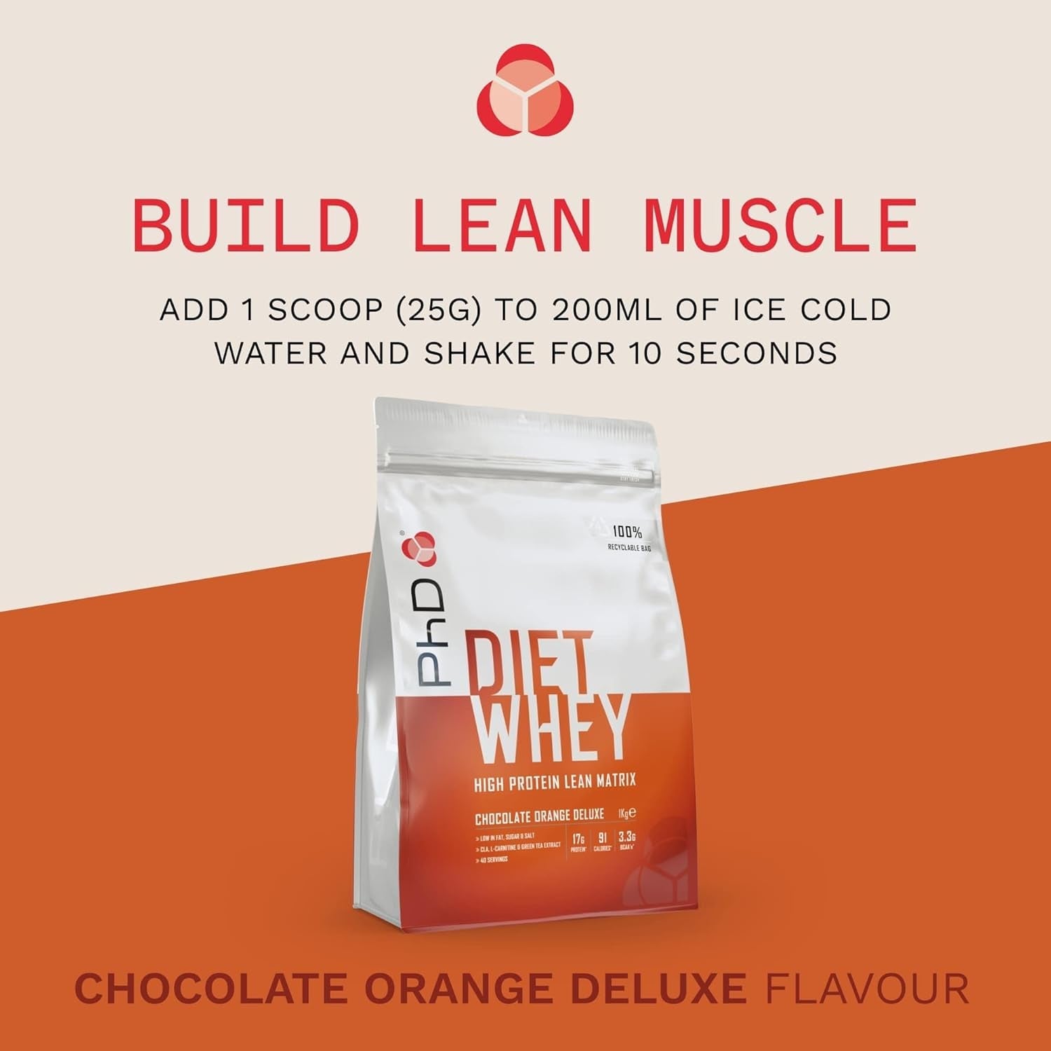 Nutrition Diet Whey Protein Powder, 1 Kg, Chocolate Orange
