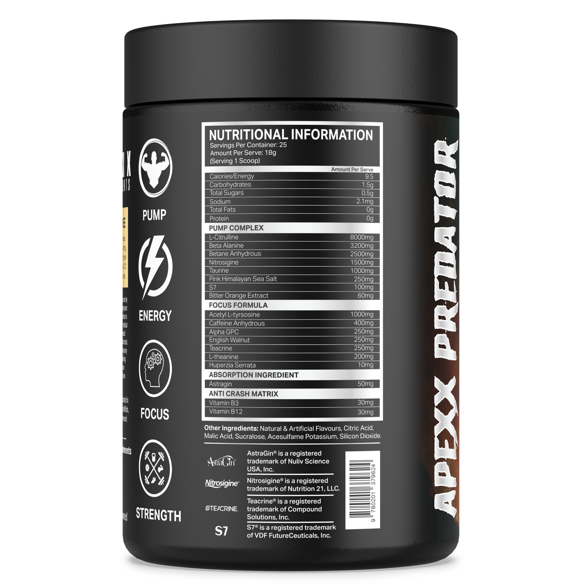 APEXX Predator Pre Workout - Pineapple Flavour