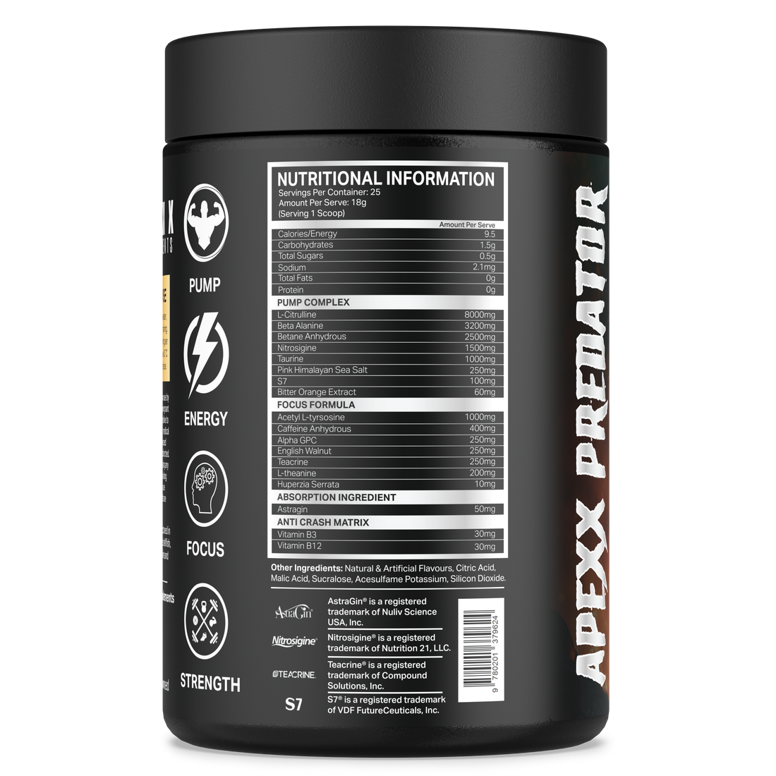 APEXX Predator Pre Workout - Pineapple Flavour