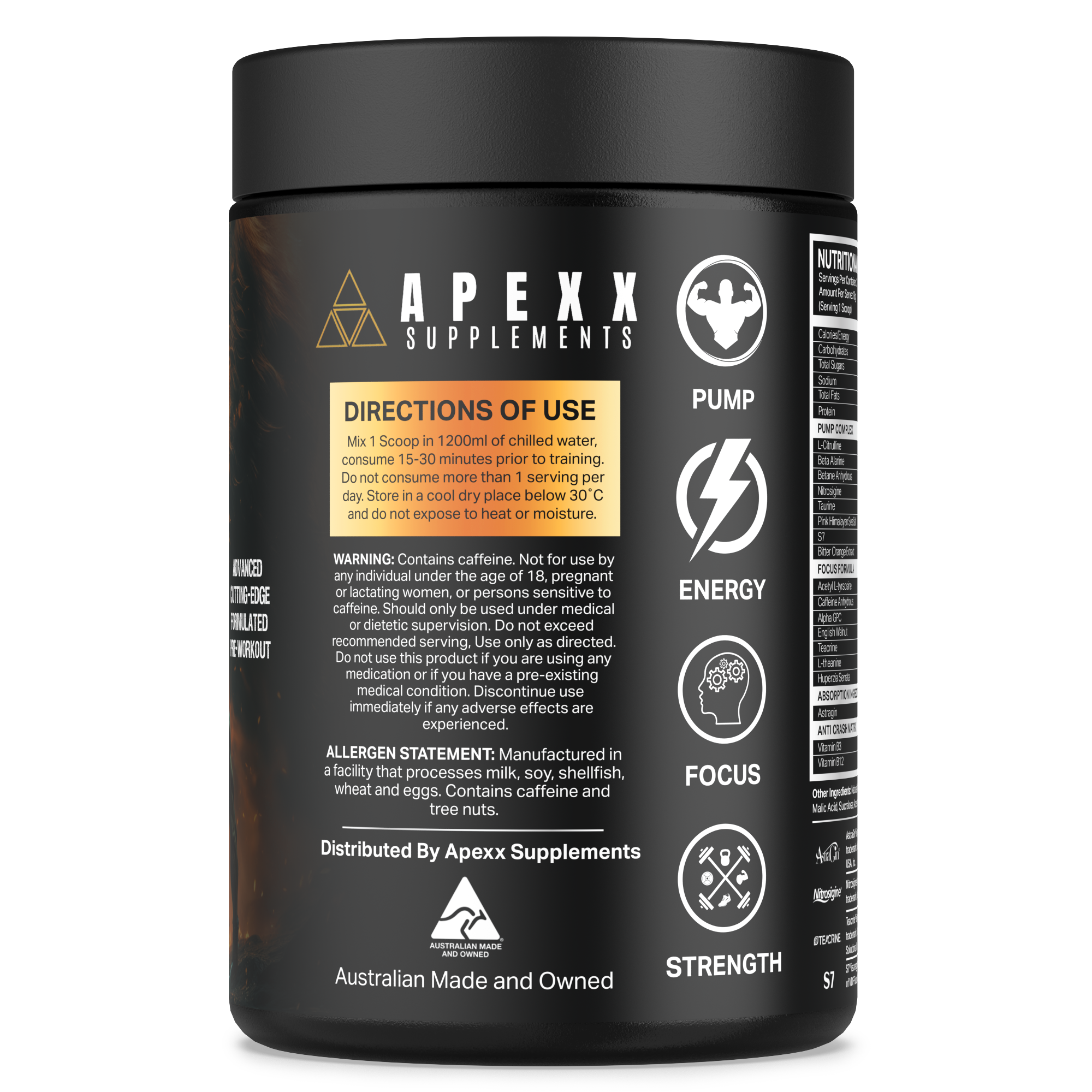 APEXX Predator Pre Workout - Pineapple Flavour