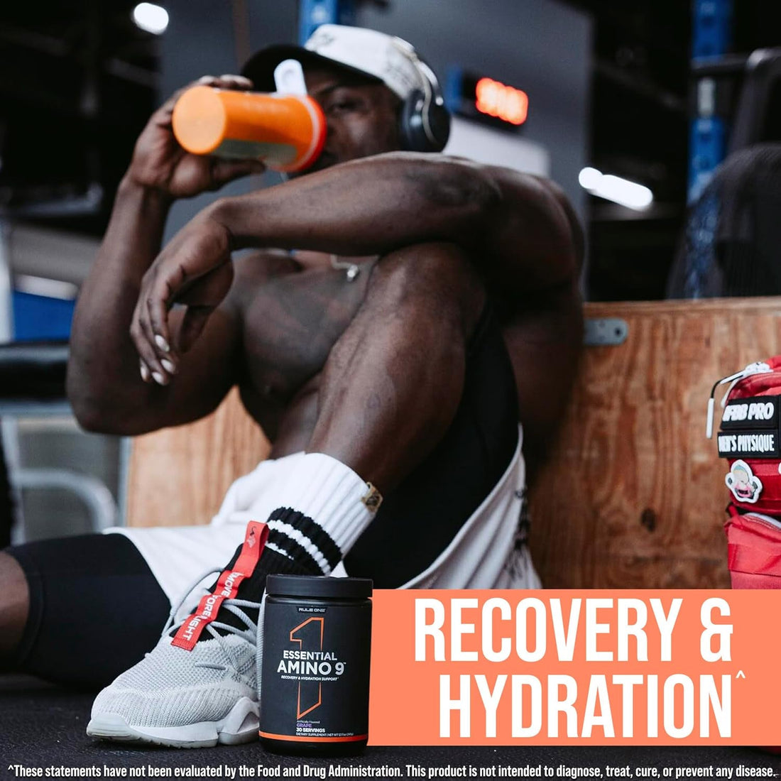 R1 Essential Amino 9 Recovery & Hydration Support Supplement 345 G, Peach Mango (30 Servings)