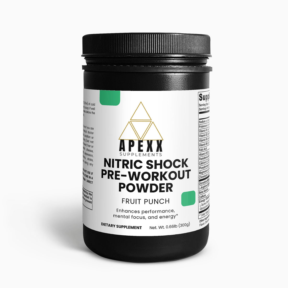 Apexx Nitric Shock Pre-Workout Powder (Fruit Punch)