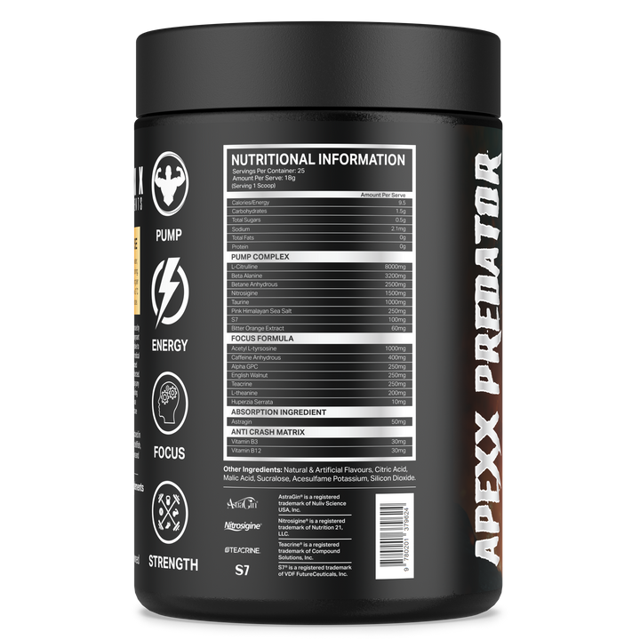 APEXX Predator Pre Workout-Sour Apple Flavour