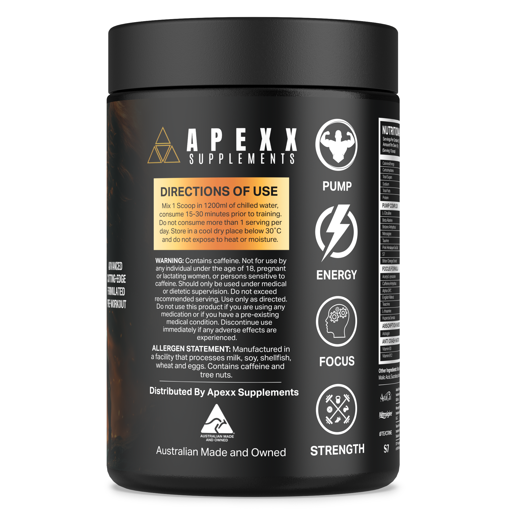 APEXX Predator Pre Workout-Sour Apple Flavour