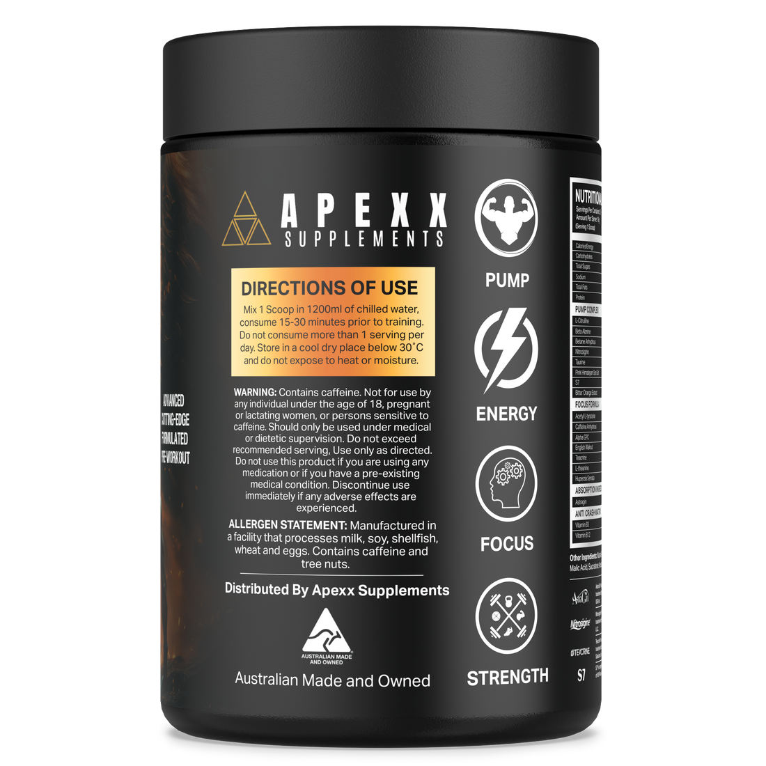 APEXX Predator Pre Workout-Sour Apple Flavour