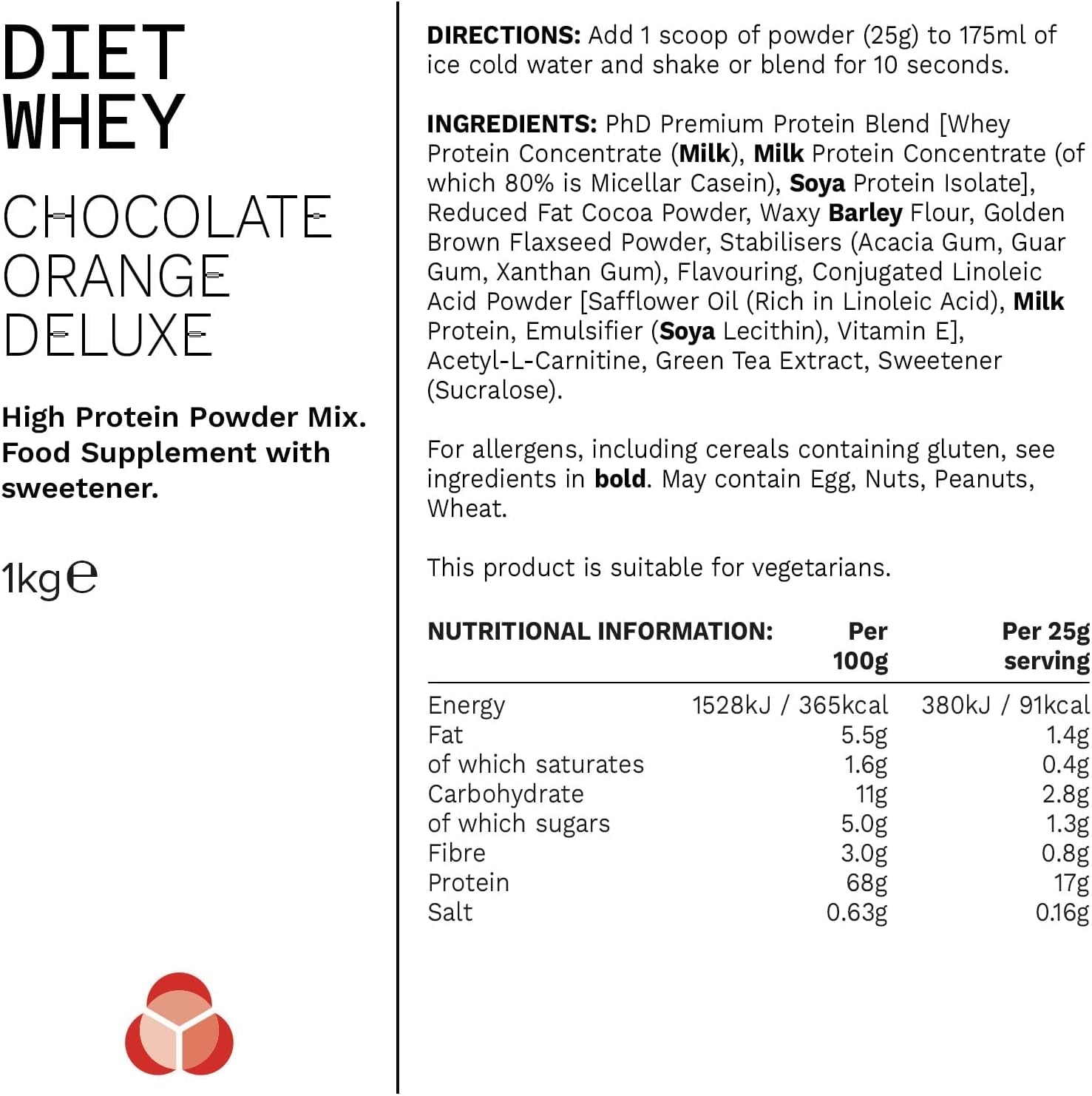 Nutrition Diet Whey Protein Powder, 1 Kg, Chocolate Orange