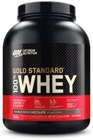 OPTIMUM NUTRITION Gold Standard 100% Whey Protein Powder, Double Rich Chocolate, 2.27kg