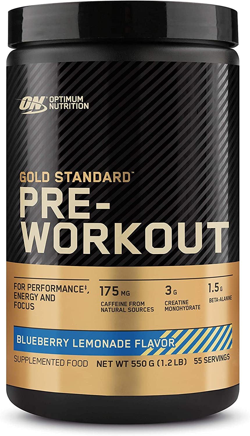 Gold Standard Pre Workout, Blueberry Lemonade, 550G 55 Servings