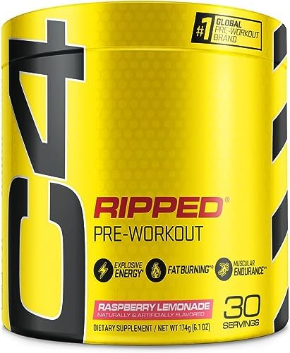 Cellucor C4 Ripped Preworkout 30 Serves Raspberry Lemonade 180 grams