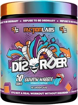 Faction Labs Disorder Pre-Workout 50 Serves Rainbow Warrior
