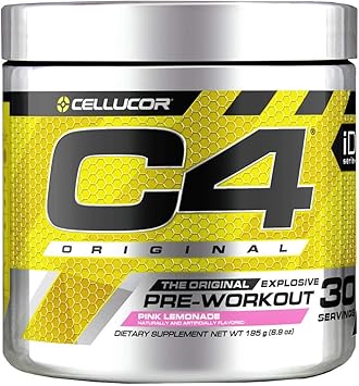 Cellucor C4 Original Pre Workout Powder Energy Drink w/Creatine, Nitric Oxide & Beta Alanine, Pink Lemonade, 30 Servings