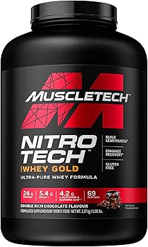 MuscleTech Nitro Tech 100% Whey Gold Double Rich Chocolate 2.27kg AU (RB)