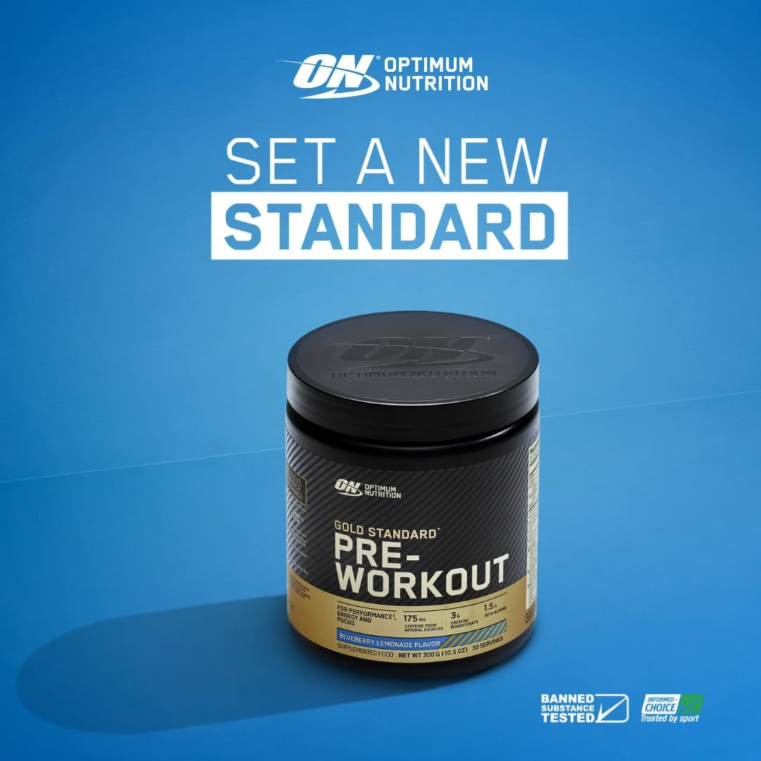 Gold Standard Pre Workout, Blueberry Lemonade, 550G 55 Servings