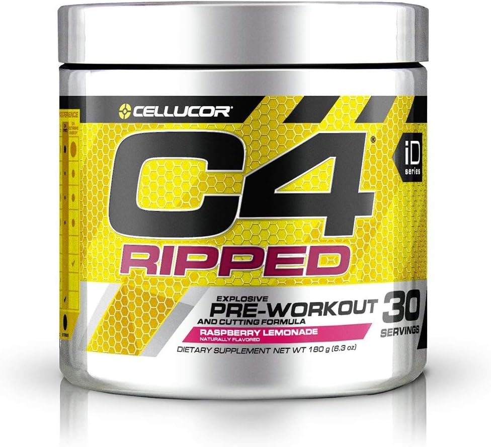 C4 Ripped Preworkout 30 Serves Raspberry Lemonade 180 Grams