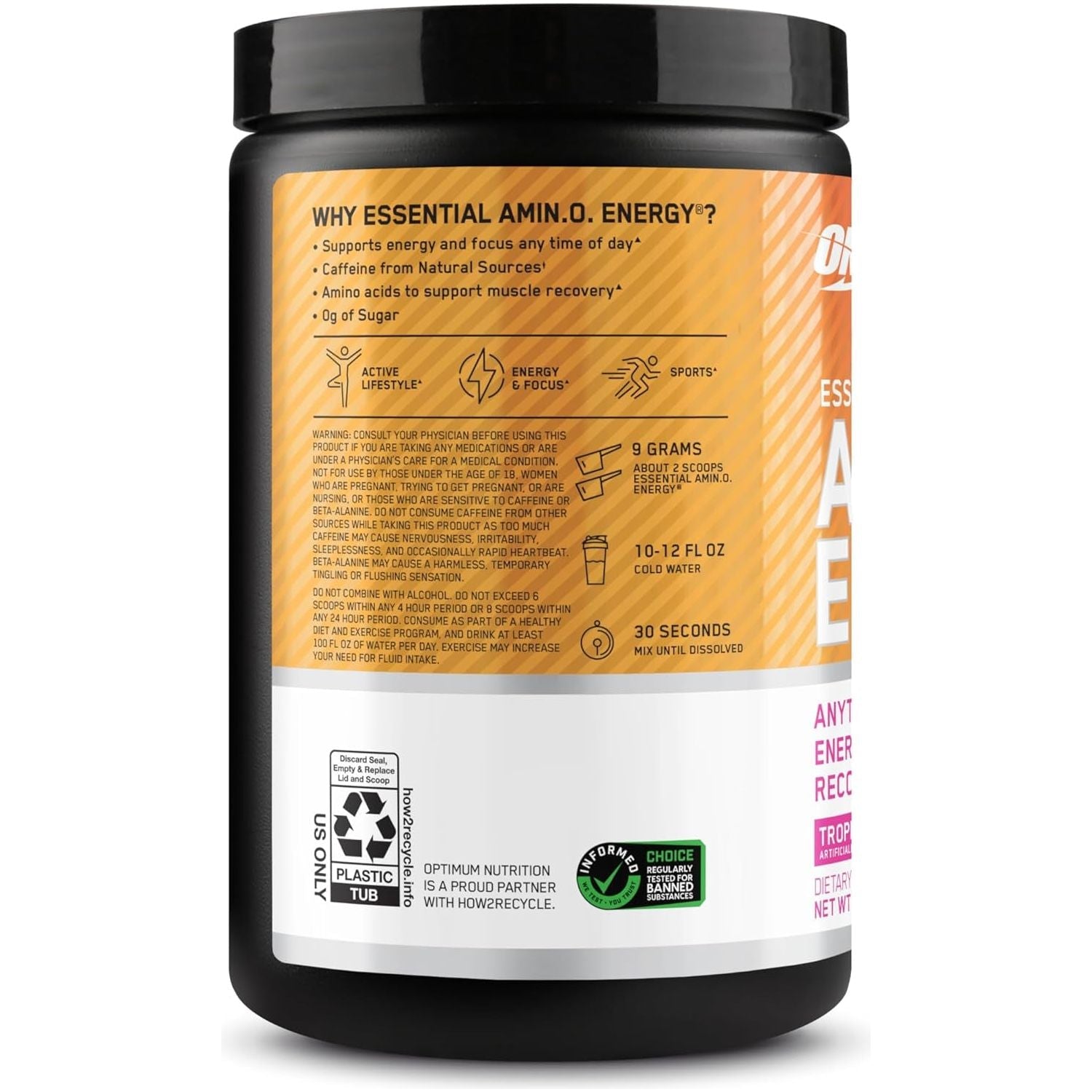 Amino Energy Powder 270 G, 30 Servings, Tropical Sunrise